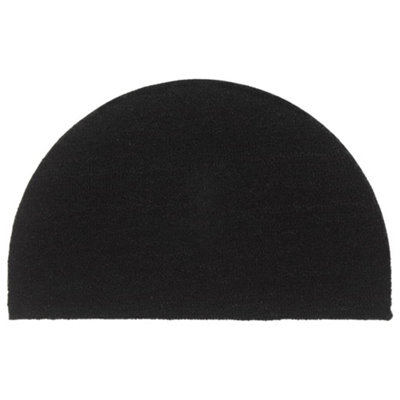 B&Q -  Door Mat Black Half Round 50X80 Cm Tufted Coir