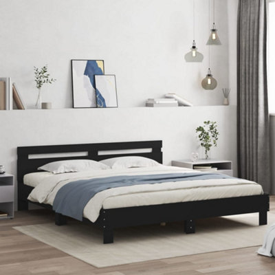 Vidaxl Bed Frame Without Mattress Black 180X200 Cm Super King from B&Q
