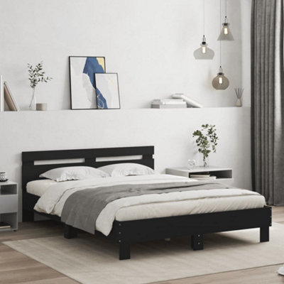 B&Q -  Bed Frame Without Mattress Black 150X200 Cm King Size