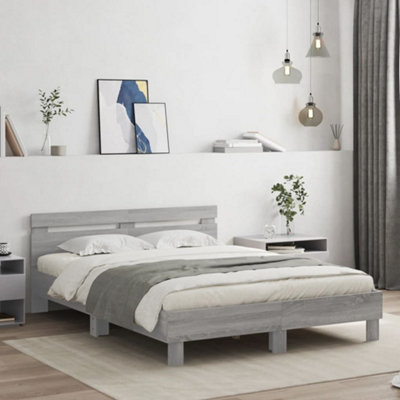 Vidaxl Bed Frame Without Mattress Grey Sonoma 140X200 Cm from B&Q