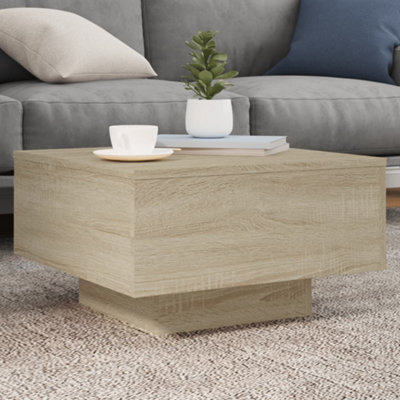 B&Q -  Coffee Table Sonoma Oak 55X55X31 Cm Engineered Wood