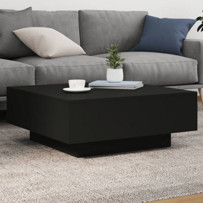 Vidaxl Black Coffee Table 80X80x31 Cm Engineered Wood