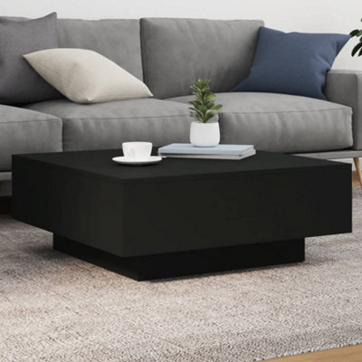 B&Q -  Coffee Table With Led Lights Black 80X80X31 Cm