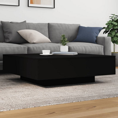B&Q -  Coffee Table With Led Lights Black 100X100X31 Cm