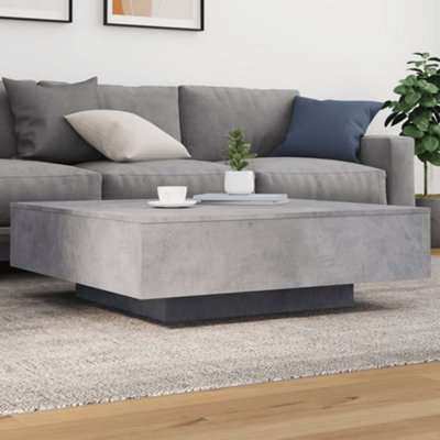 B&Q -  Coffee Table With Led Lights Concrete Grey 100X100X31 Cm