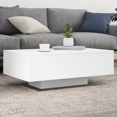 B&Q -  Coffee Table With Led Lights White 85X55X31 Cm