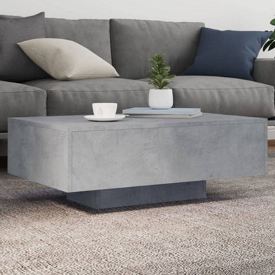 B&Q -  Coffee Table With Led Lights Concrete Grey 85X55X31 Cm