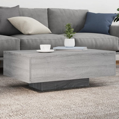Vidaxl Coffee Table With Led Lights Grey Sonoma 85X55X31 Cm from B&Q