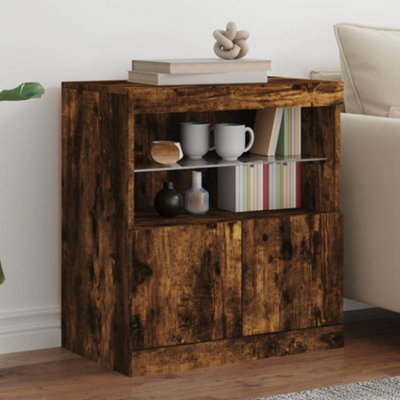 VIDAXL Sideboard with LED Lights - Oak - Brown - Image 4