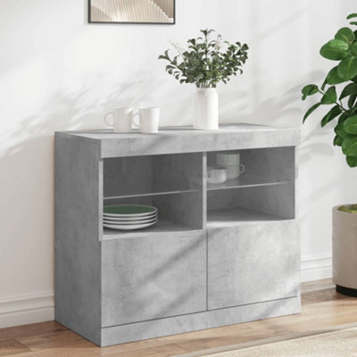 B&Q -  Sideboard With Led Lights Concrete Grey 81X37X67 Cm