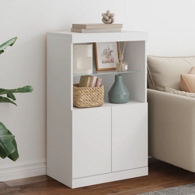 B&Q -  Sideboard With Led Lights White 60.5X37X100 Cm