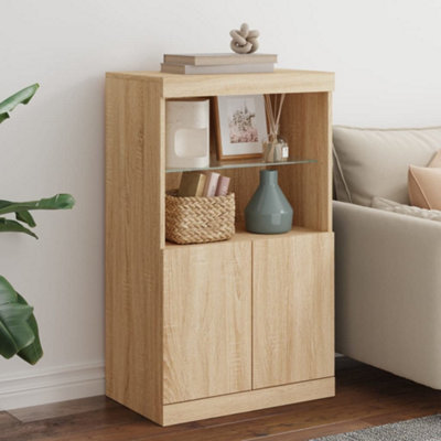 B&Q -  Sideboard With Led Lights Sonoma Oak 60.5X37X100 Cm