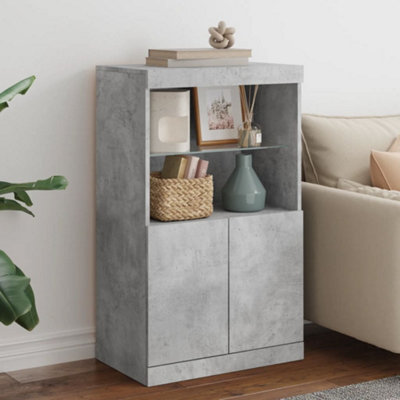 B&Q -  Sideboard With Led Lights Concrete Grey 60.5X37X100 Cm