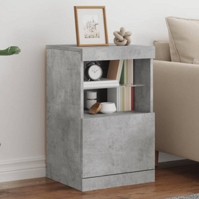 B&Q -  Sideboard With Led Lights Concrete Grey 41X37X67 Cm