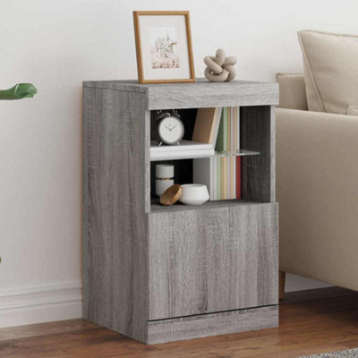 B&Q -  Sideboard With Led Lights Grey Sonoma 41X37X67 Cm