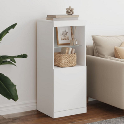 VIDAXL Sideboard with LED Lights - White - Engineered Wood - Image 4