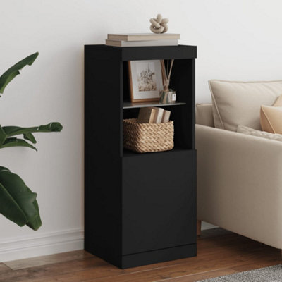 Vidaxl (Black) Sideboard With Led Lights Cupboard Highboard Storage Cabinet Sonoma Oak - Image 4