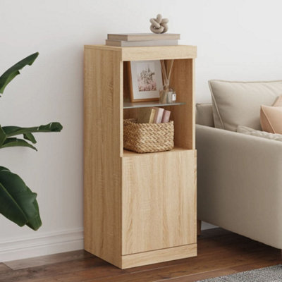 B&Q -  Sideboard With Led Lights Sonoma Oak 41X37X100 Cm