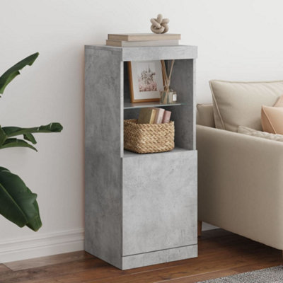 Vidaxl Sideboard With Led Lights Cupboard Highboard Side Cabinet Concrete Grey - Image 3