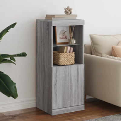 B&Q -  Sideboard With Led Lights Grey Sonoma 41X37X100 Cm