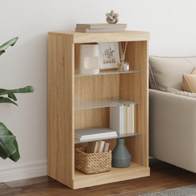 vidaXL Sideboard - Sonoma Oak - 4 Shelves - Brown - 100x60.5x37cm - Image 4