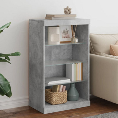 B&Q -  Sideboard With Led Lights Concrete Grey 60.5X37X100 Cm