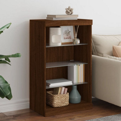 vidaXL Oak Sideboard with LED Lights - Brown - 100cm - Image 3