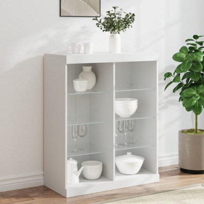 B&Q -  Sideboard With Led Lights White 81X37X100 Cm