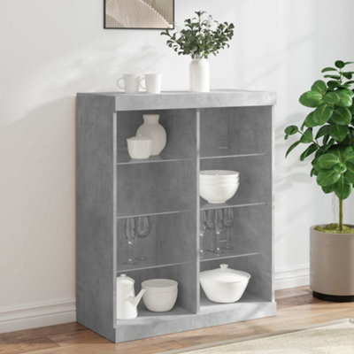 B&Q -  Sideboard With Led Lights Concrete Grey 81X37X100 Cm