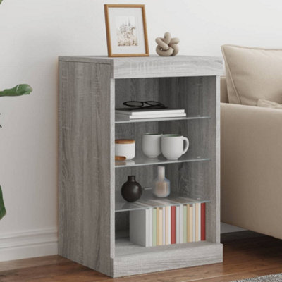 VIDAXL Sideboard with LED Lights - Grey - Extra Small - Image 3