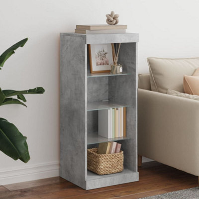 Vidaxl Sideboard With Led Lights Concrete 41X37x100 Cm Grey