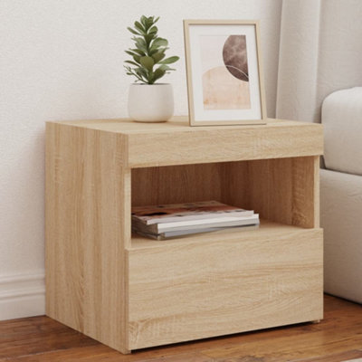 VIDAXL Nightstand - Sonoma Oak - Brown - 50x40x45 cm - Image 3
