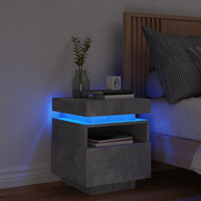 VIDAXL Bedside Cabinet - Engineered Wood - Grey - Image 3