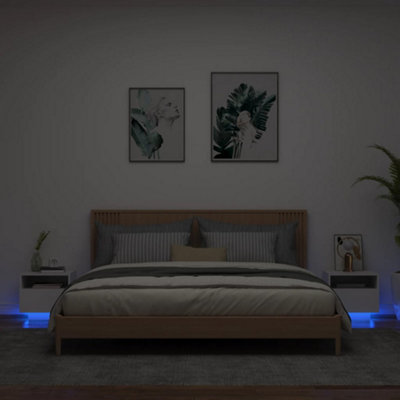B&Q -  Bedside Cabinets With Led Lights 2 Pcs White 40X39X37 Cm - Image 4