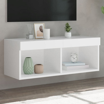 B&Q -  Tv Cabinet With Led Lights White 80X30X30 Cm