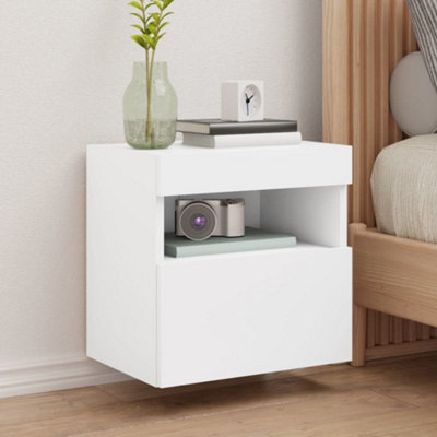 B&Q -  Tv Wall Cabinet With Led Lights White 40X30X40 Cm