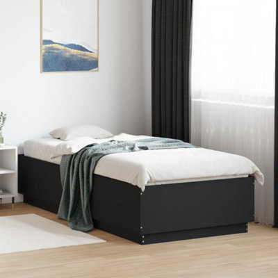 Vidaxl Bed Frame With Led Without Mattress Black 100X200 Cm from B&Q