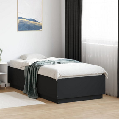B&Q -  Bed Frame With Led Without Mattress Black 90X190 Cm Single