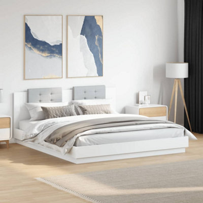 Vidaxl Bed Frame Without Mattress White 200X200Cm from B&Q