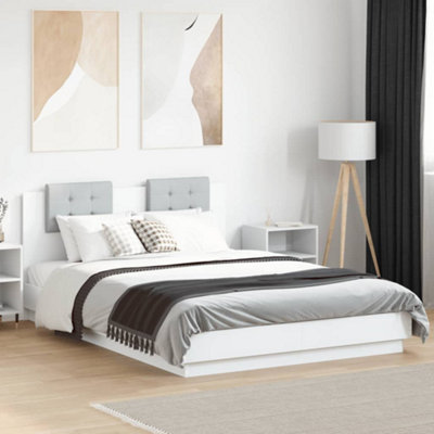 Vidaxl White Bed Frame Without Mattress 120X200 Cm