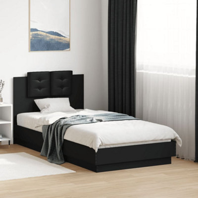 VIDAXL Bed Frame - Wood/Plywood - Black - 194.5 x 93 cm - Image 3