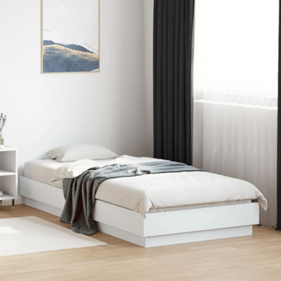 B&Q -  Bed Frame Without Mattress White 90X200 Cm Engineered Wood