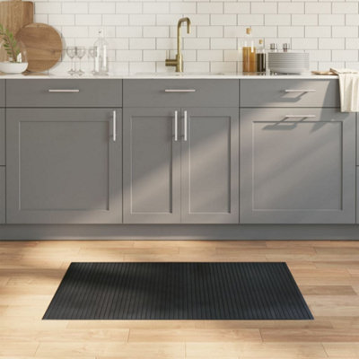 Vidaxl Rug Rectangular Grey 60X100 Cm Bamboo from B&Q