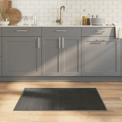 Vidaxl Rug Rectangular Grey70X100 Cm Bamboo from B&Q