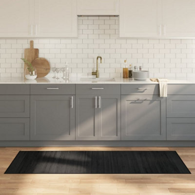 Vidaxl Rug Rectangular Black70X200 Cm Bamboo from B&Q
