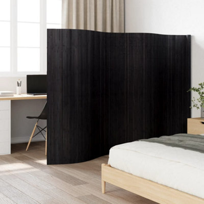 B&Q -  Room Divider Black 165X400 Cm Bamboo