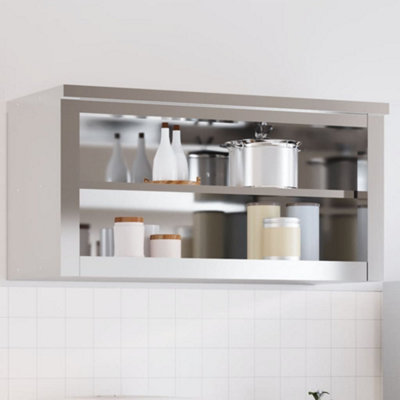 B&Q -  Kitchen Wall Cabinet With Shelf Stainless Steel