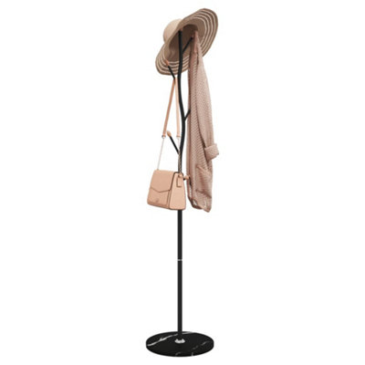 B&Q -  Coat Stand Black 177 Cm Powder-Coated Iron