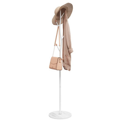 B&Q -  Coat Stand White 177 Cm Powder-Coated Iron