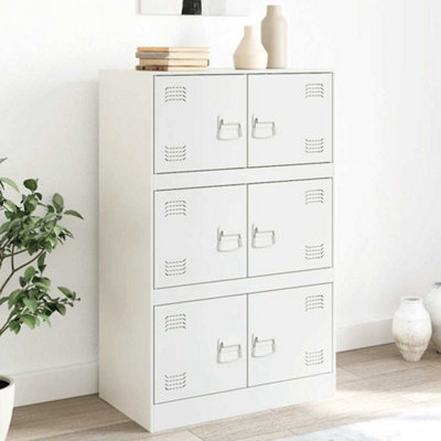 B&Q -  Sideboard White 67X39X107 Cm Steel